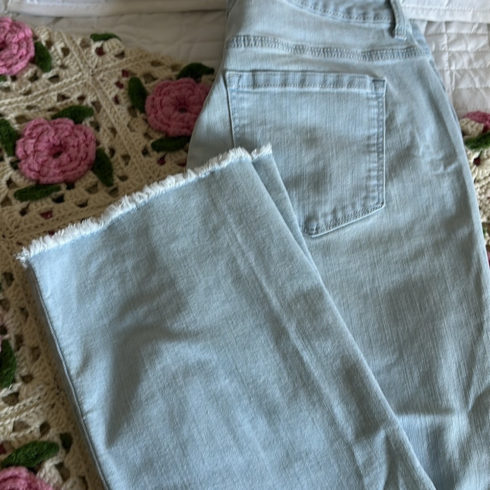 Light Blue Button-Fly Pants - Picture 2 of 3